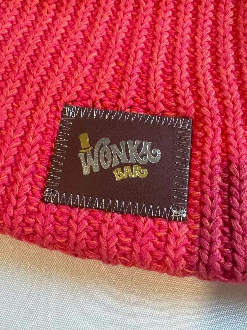 Slouchy Red Knit Beanie Hat Streetwear Y2K Cozy Winter Unisex NWT Wonka Bars